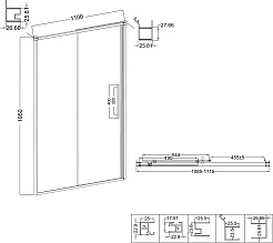 Niagara Душевой уголок Nova 110x90 NG-85-11TB-TB90-34 – фотография-12
